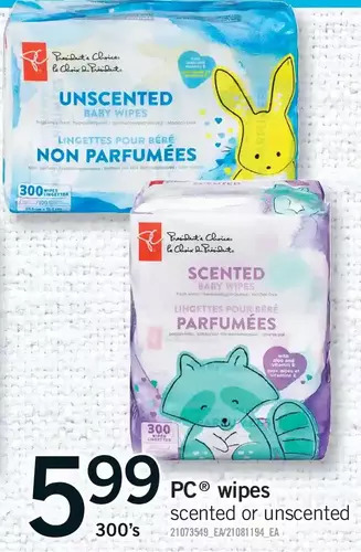 Fortinos Pc wipes offer