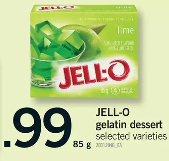 Fortinos Jell-o gelatin dessert offer