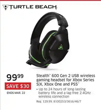 The Source Turtle beach ste alth 600 gen 2 usb wireless gaming headset for xbox series s|x, xbox one and ps5 offer