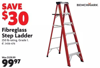 Home Hardware Fiberglass step ladder offer