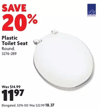 Home Hardware Plastic toilet seat: round | elongated offer