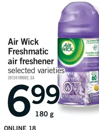 Fortinos Air wick freshmatic air freshener offer