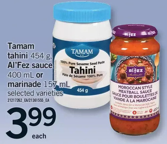 Fortinos Tamam tahini al'fez sauce or marinade offer