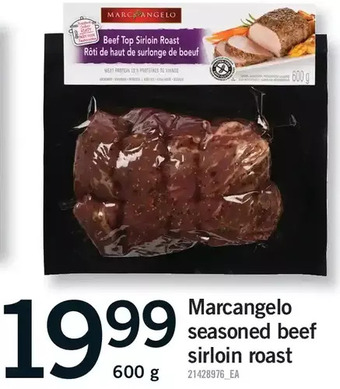Fortinos Marcangelo seasoned beef sirloin roast offer