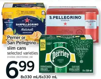 Fortinos Perrier or san pellegrino slim cans offer