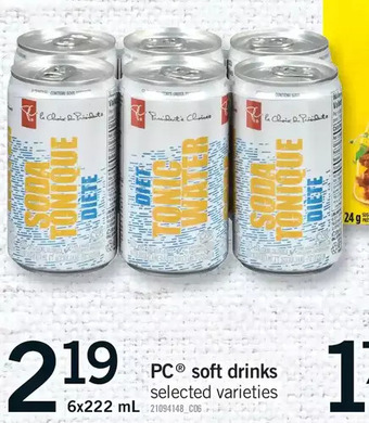 Fortinos Pc soft drinks offer