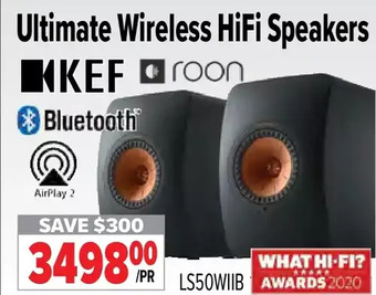 2001 Audio Video Kef ultimate wireless hifi speakers offer