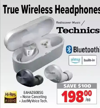 2001 Audio Video Technics true wireless headphones offer