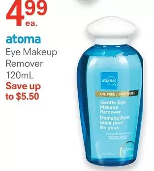Guardian Pharmacy Atoma eye makeup remover offer