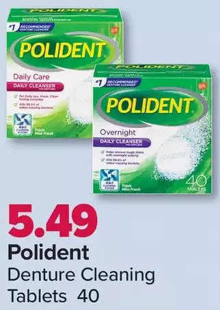 PharmaChoice Polident denture cleaning tablets offer