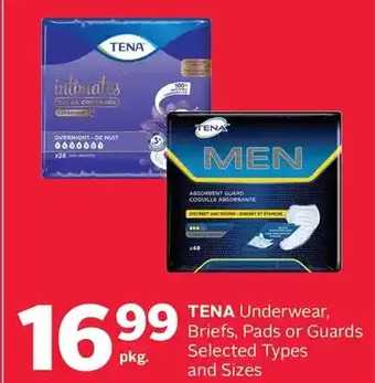 Rexall Tena underwear, briefs, pads or guards offer