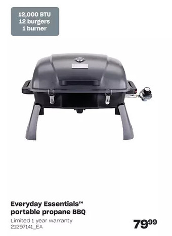 Loblaws Everyday essentials portable propane bbq offer
