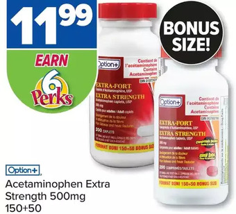 PharmaChoice Option+ acetaminophen extra strength offer