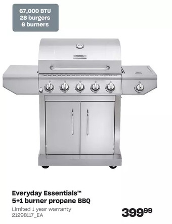 Loblaws Everyday essentials 5+1 burner propane bbq offer