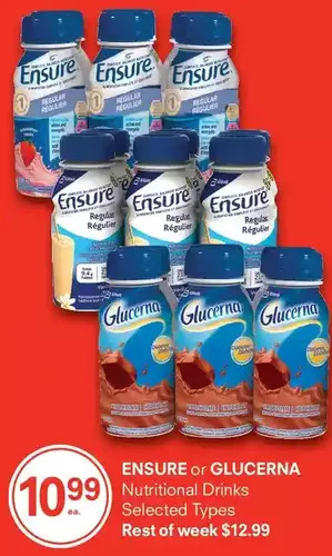 Guardian Pharmacy Ensure or glucerna nutritional drinks offer