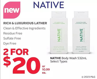 Rexall Native body wash offer