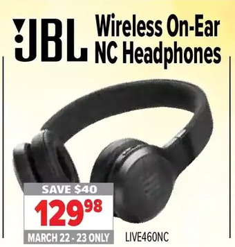 2001 Audio Video Jbl wireless on-ear nc headphones offer