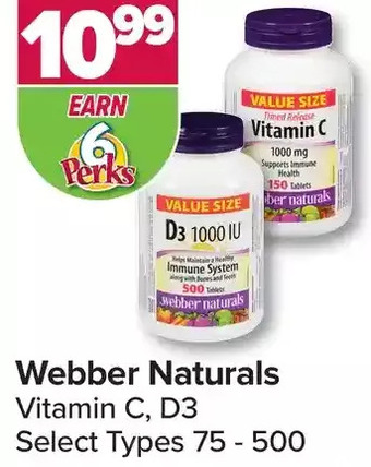 PharmaChoice Webber naturals vitamin c, d3 offer