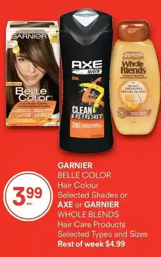 Guardian Pharmacy Garnier belle color hair colour or axe or garnier whole blends hair care products offer