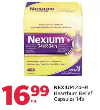 Rexall Nexium 24hr heartburn relief capsules offer