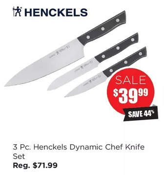 Kitchen Stuff Plus 3 pc. henckels dynamic chef knife set offer