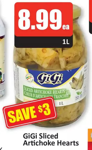 Starsky Gigi sliced artichoke hearts offer