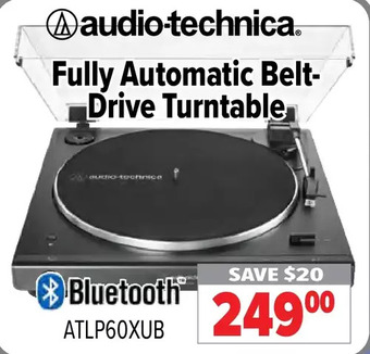 2001 Audio Video Audio-technica fully automatic belt-drive turntable offer