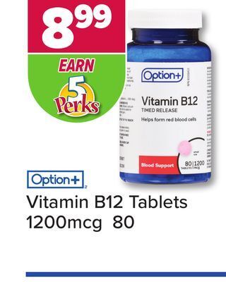 PharmaChoice Option+ vitamin b12 tablets offer