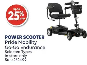 Wellwise by Shoppers Pride mobility go-go endurance power scooter offer