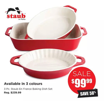 Kitchen Stuff Plus 3 pc. staub en france baking dish set offer