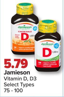 PharmaChoice Jamieson vitamin d, d3 offer