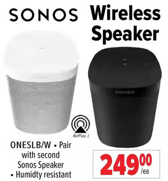 2001 Audio Video Sonos wireless speaker offer