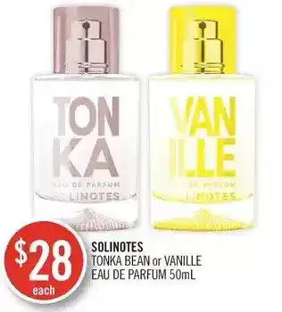 Shoppers Drug Mart Solinotes tonka bean or vanille eau de parfum offer