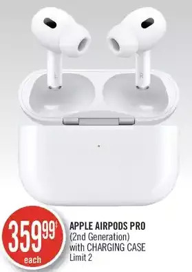 Shoppers Drug Mart Apple airpods pro (2nd generation) with charging case offer