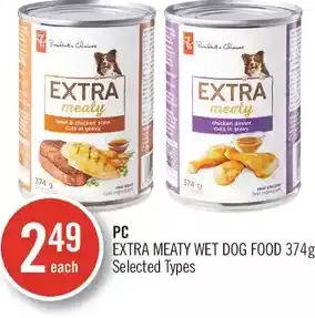 Shoppers Drug Mart Pc extra meaty wet dog food offer