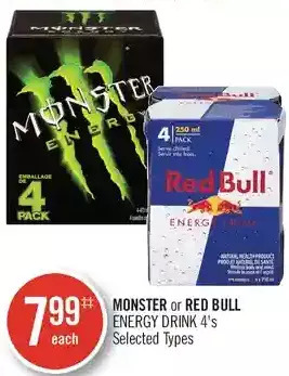 Shoppers Drug Mart Monster or red bull energy drink offer