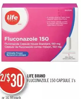 Shoppers Drug Mart Life brand fluconazole offer