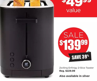 Kitchen Stuff Plus Zwilling enfinigy 2-slice toaster offer