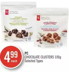 Shoppers Drug Mart Pc chocolate clusters offer