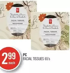 Shoppers Drug Mart Pc facial tissues offer