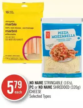 Shoppers Drug Mart No name stringable, pc or no name shredded cheese offer
