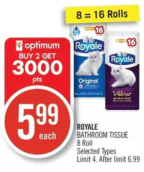 Shoppers Drug Mart Royale bathroom tissue offer