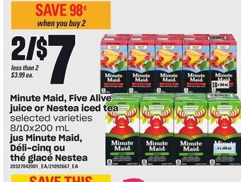 Independent City Market Jus minute maid, déli-cinq ou thé glacé nestea, 8/10x200 ml offer
