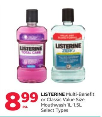 Rexall Listerine multi-benefit or classic value size mouthwash offer