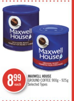 Shoppers Drug Mart Maxwell house ground coffee offer