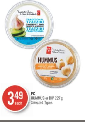 Shoppers Drug Mart Pc hummus or dip offer