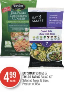 Shoppers Drug Mart Eat smart (340g) or taylor farms salad kit offer