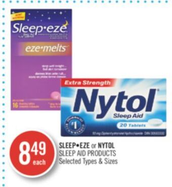Shoppers Drug Mart Sleep.eze or nytol sleep aid products offer