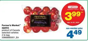 Wholesale Club Farmer's market™ apples, 4 lb bag offer