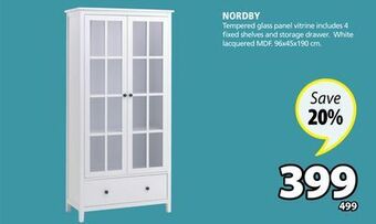 JYSK Nordby vitrine offer